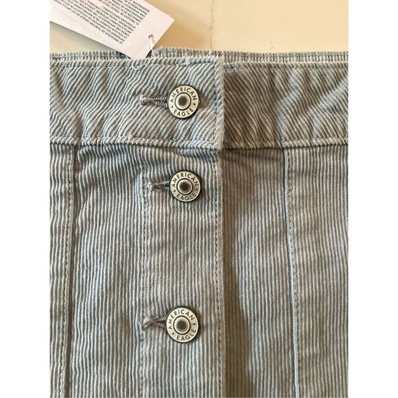NEW American Eagle Super Hi- Rise A-Line Corduroy Skirt Sz 8 Stretch - Picture 2 of 7